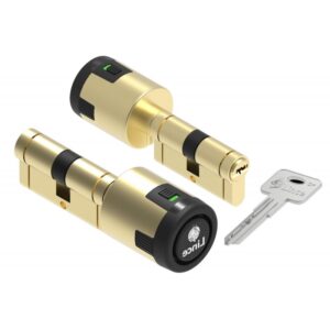 Cilindro Seguridad Con Alarma Cp54030 Latonado