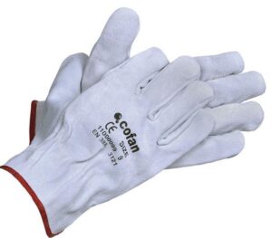 Guante Piel De Serraje Gris T-09