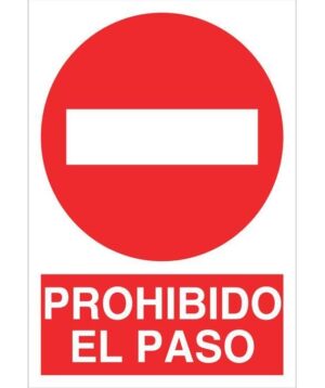 Señal 210x148 Mm Prohibido El Paso