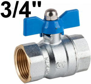 Valvula Esfera Metal Palomilla H-h 3/4"