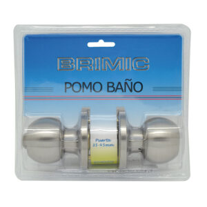 Pomo Puerta Bola Baño Laton Pulido