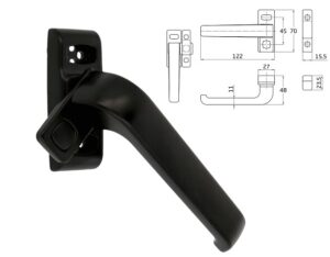 Manilla Gamma Aluminio Negro Derecha