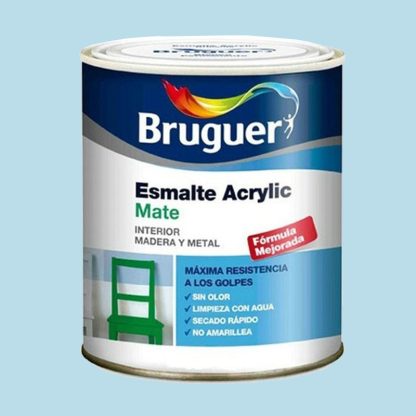 BRUGUER ACRYLIC MATE AZUL CLARO 750 ML