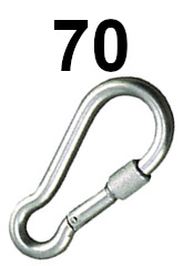 Mosqueton Bombero C/seguridad 70mm