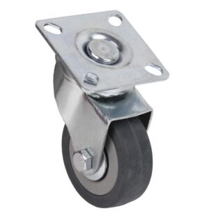 Rueda Goma Gris Placa Ø65x21 Mm