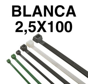 Brida Nylon Blanca 2,5x100 Mm (25 Uds)