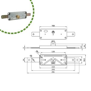 Cerradura 642-15 Acero Zincado