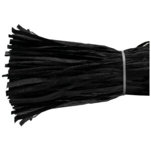 Cinta Rafia Cortada Negra 40 Cms