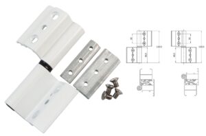 Bisagra 40/20 Aluminio Blanco Izquierda