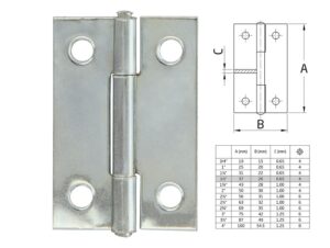 Bisagra 5005 1-1/2" Zincada