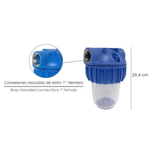 Portacartuchos Polifosfato 5" Conexion 1"