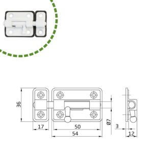 Pasador 383-50 Blanco Display