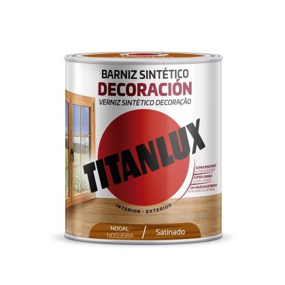 BARNIZ SINTETICO SATINADO NOGAL 750 ML TITANLUX