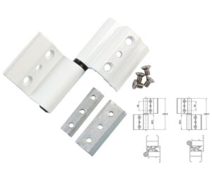 Bisagra 40/20 Aluminio Blanco Derecha