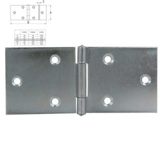 BISAGRA HIERRO CINCADO Nº 814 1"