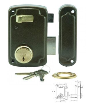 Cerradura 1056a He De 70mm Izquierda Bombin Redondo
