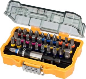 Dewalt Juego De 32 Puntas , Pz, Ph, Pl, Torx, Torx Inviolables Hexagonal Y Adaptador