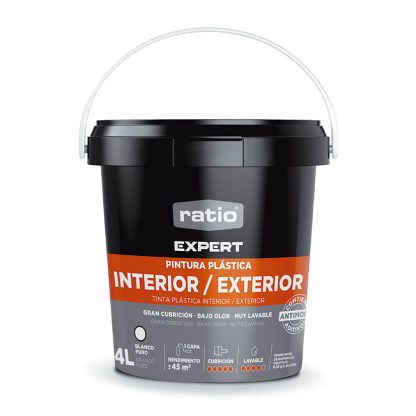 PINTURA PLASTICA INTERIOR/EXTERIOR RATIO EXPERT 4 LT