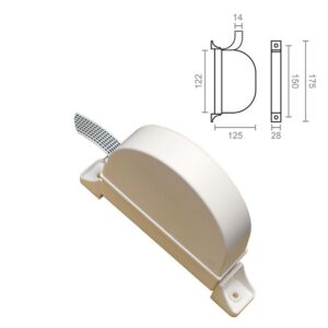 Recogedor Persiana Abatible Marfil 18mm