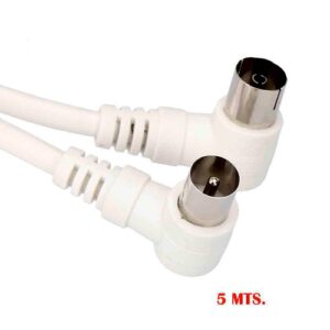 Cable Conexion Antena / Tv 5 Mt Blanco