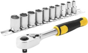 Stanley ® Juego Carraca Y Llaves De Vaso De 3/8" 72 Dientes  Stmt82670-0