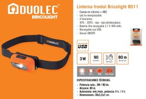 LINTERNA FRONTAL LED Bricolight R011