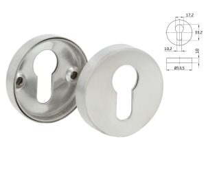 BOCALLAVES ACERO INOXIDABLE MATE 18/8. PARA CILINDRO EUROPERFIL