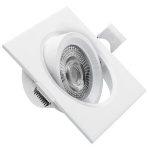 Downlight Led Empotrar Basculante 7w Cct Cuadrado Blanco