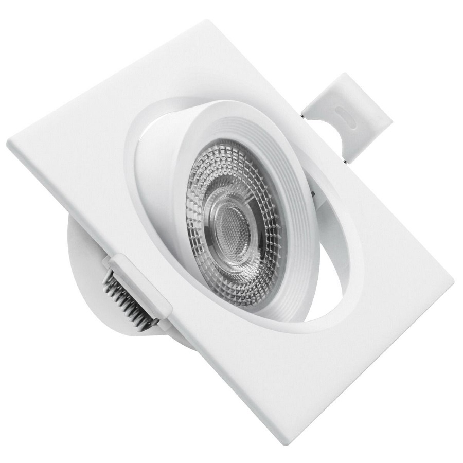 Downlight Led Empotrar Basculante 7w Cct Cuadrado Blanco