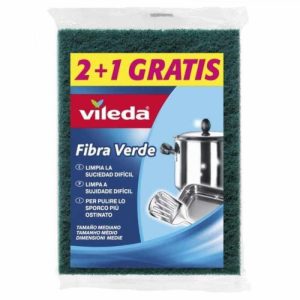ESTROPAJO FIBRA VERDE VILEDA 2+1 GRATIS