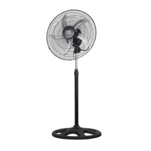 Ventilador De Pie Reforzado Negro 3 Velocidades 75 W 5 Aspas Aluminio