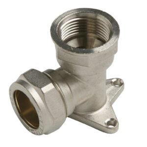 Codo Placa Laton Compresion Sambra Ø 18x1/2" Para Cobre