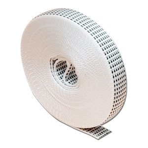 CINTA PERSIANA BLANCA CON MOTEADO NEGRO 18 MM x 6 MT