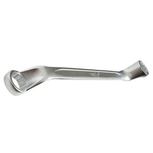 Llave estrella acodada acero con acabado satinado y perfil alto
