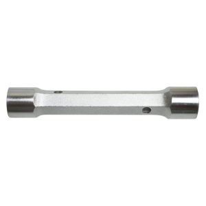 Llave fija tubo recta acero con bocas forjadas y acabado satinado